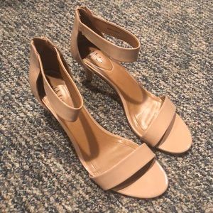 Beige heels - 1.25 inch heel, size 10.5